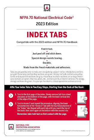 National Electrical Code® (NEC®) Tabs, 2023 Edition NFPA